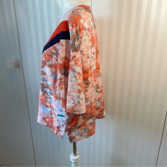 NWT Anne Klein orange blue cumulus tie dyegrenadine comb sweater Size L - Picture 4 of 13